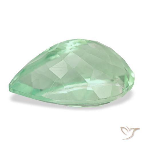 Fluorite Gemstone in 15.9 x 10.7 mm Size for Sale, Fluorite Stone in Blue Green Color
