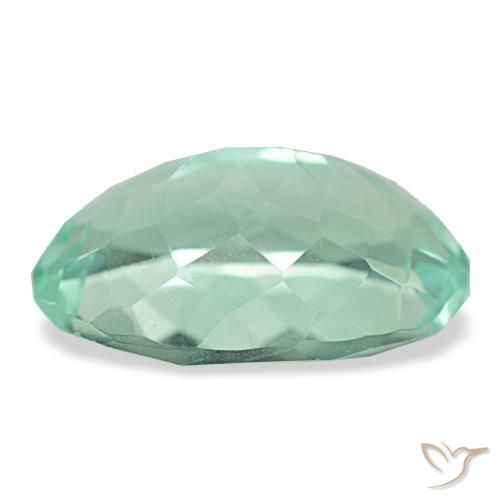Fluorite Gemstone in 15.5 x 10.9 mm Size for Sale, Fluorite Stone in Blue Green Color