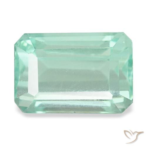 9.24ct Turquoise Fluorite, Emerald Cut, VVS-VS