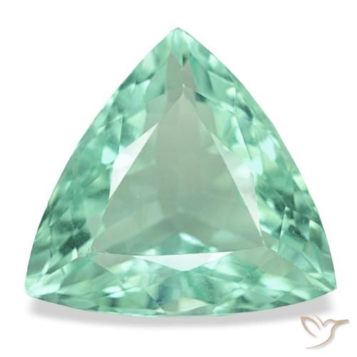 12.67 ct Turquoise Fluorite Gemstone, Fluorite Gem in Trillion Facet Shape for Sale.