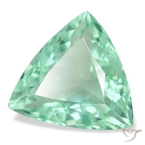 12.67 ct Turquoise Fluorite Stone, Natural Fluorite in Trillion Facet Shape for Sale