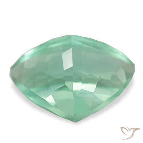 Fluorite Gemstone in 16 x 15 mm Size for Sale, Fluorite Stone in Medium Bluish Green Color