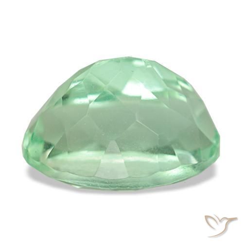 Fluorite Gemstone in 11.3 x 8.2 mm Size for Sale, Fluorite Stone in Light Green Color