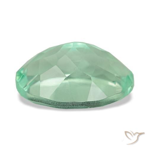 Fluorite Gemstone in 11.7 x 8.5 mm Size for Sale, Fluorite Stone in Light Green Color