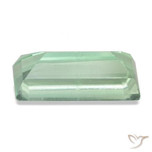 Fluorite Gemstone in 14.3 x 6.9 mm Size for Sale, Fluorite Stone in Warm Green Color