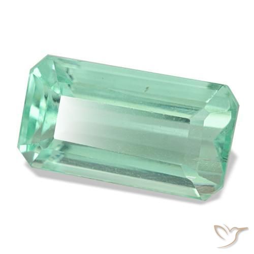10.06 ct Green Fluorite Stone, Natural Fluorite in Octagon Step Cut Shape for Sale