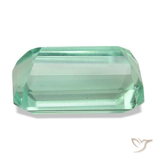 Fluorite Gemstone in 15.5 x 8.6 mm Size for Sale, Fluorite Stone in Light Cool Green Color