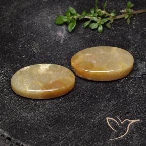 17.47 ctw Multicolor Fossil Coral Stones, Natural Fossil Coral in Oval Cabochon Shape for Sale