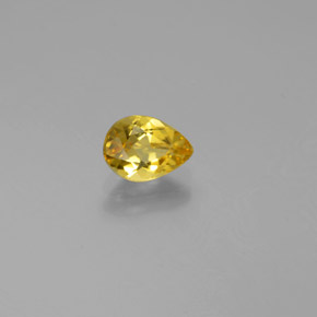 0.63 ct Yellow Golden Beryl Stone, Natural Golden Beryl in Pear Facet Shape for Sale