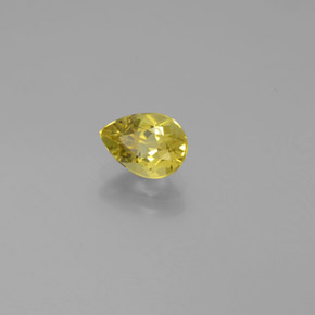 0.71 ct Yellow Golden Beryl Stone, Natural Golden Beryl in Pear Facet Shape for Sale