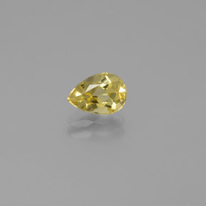 0.70 ct Yellow Golden Beryl Gemstone, Golden Beryl Gem in Pear Facet Shape for Sale.
