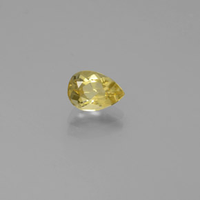 0.70 ct Yellow Golden Beryl Stone, Natural Golden Beryl in Pear Facet Shape for Sale