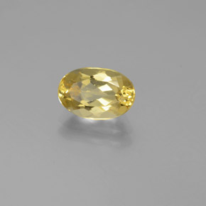 1.45 ct Yellow Golden Beryl Stone, Natural Golden Beryl in Oval Facet Shape for Sale