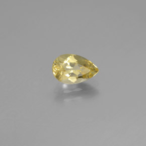 0.76 ct Yellow Golden Beryl Stone, Natural Golden Beryl in Pear Facet Shape for Sale