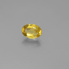 0.72 ct Yellow Golden Beryl Stone, Natural Golden Beryl in Oval Facet Shape for Sale