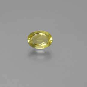 0.74 ct Yellow Golden Beryl Gemstone, Golden Beryl Gem in Oval Facet Shape for Sale.