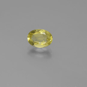 0.74 ct Yellow Golden Beryl Stone, Natural Golden Beryl in Oval Facet Shape for Sale