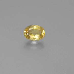 0.82 ct Yellow Golden Beryl Gemstone, Golden Beryl Gem in Oval Facet Shape for Sale.