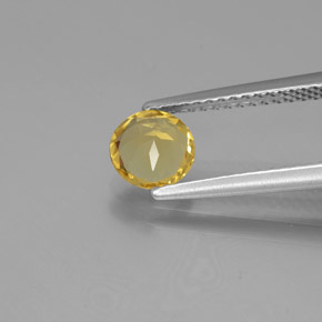 Golden Beryl Gemstone in 6 mm (calibrated) Size for Sale, Golden Beryl Stone in Yellow Color