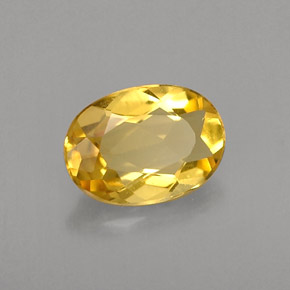 0.61 ct Yellow Golden Beryl Stone, Natural Golden Beryl in Oval Facet Shape for Sale