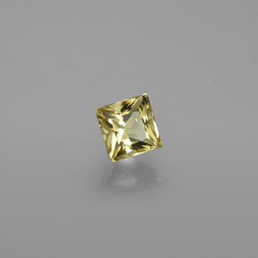 0.58 ct Yellow Golden Beryl Stone, Natural Golden Beryl in Princess-Cut Shape for Sale