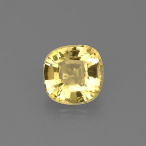 0.69 ct Yellow Golden Beryl Gemstone, Golden Beryl Gem in Cushion-Cut Shape for Sale.