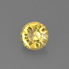 0.61 ct Yellow Golden Beryl Gemstone, Golden Beryl Gem in Round Facet Shape for Sale.