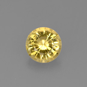 0.61 ct Yellow Golden Beryl Stone, Natural Golden Beryl in Round Facet Shape for Sale