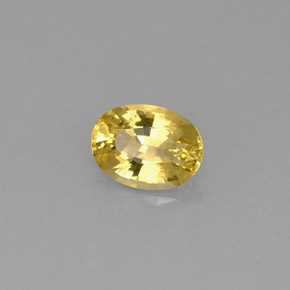 0.68 ct Yellow Golden Beryl Stone, Natural Golden Beryl in Oval Facet Shape for Sale