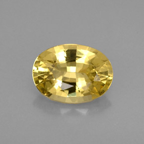 0.63 ct Yellow Golden Beryl Gemstone, Golden Beryl Gem in Oval Facet Shape for Sale.