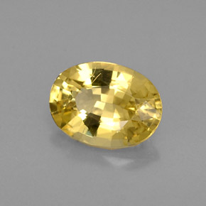 0.63 ct Yellow Golden Beryl Stone, Natural Golden Beryl in Oval Facet Shape for Sale