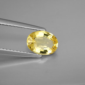 0.93 ct Yellow Golden Beryl Stone, Natural Golden Beryl in Oval Facet Shape for Sale
