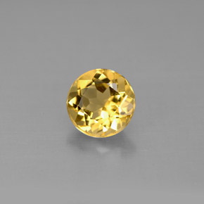0.98 ct Yellow Golden Beryl Gemstone, Golden Beryl Gem in Round Facet Shape for Sale.