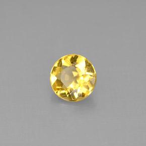 0.77 ct Yellow Golden Beryl Stone, Natural Golden Beryl in Round Facet Shape for Sale