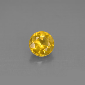 0.81 ct Yellow Golden Beryl Gemstone, Golden Beryl Gem in Round Facet Shape for Sale.