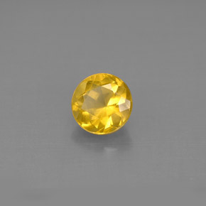 0.81 ct Yellow Golden Beryl Stone, Natural Golden Beryl in Round Facet Shape for Sale