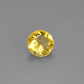0.85 ct Yellow Golden Beryl Gemstone, Golden Beryl Gem in Round Facet Shape for Sale.