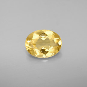 1.47 ct Yellow Golden Beryl Gemstone, Golden Beryl Gem in Oval Facet Shape for Sale.