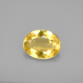 1.48 ct Yellow Golden Beryl Gemstone, Golden Beryl Gem in Oval Facet Shape for Sale.