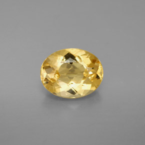 1.63 ct Yellow Golden Beryl Gemstone, Golden Beryl Gem in Oval Facet Shape for Sale.