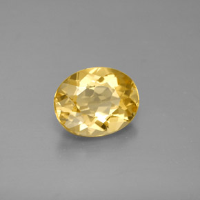 1.63 ct Yellow Golden Beryl Stone, Natural Golden Beryl in Oval Facet Shape for Sale