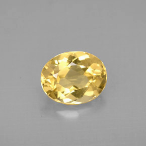 1.74 ct Yellow Golden Beryl Gemstone, Golden Beryl Gem in Oval Facet Shape for Sale.
