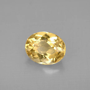 1.74 ct Yellow Golden Beryl Stone, Natural Golden Beryl in Oval Facet Shape for Sale