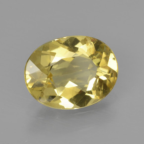1.33 ct Yellow Golden Beryl Stone, Natural Golden Beryl in Oval Facet Shape for Sale