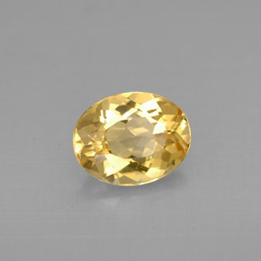 1.55 ct Yellow Golden Beryl Stone, Natural Golden Beryl in Oval Facet Shape for Sale