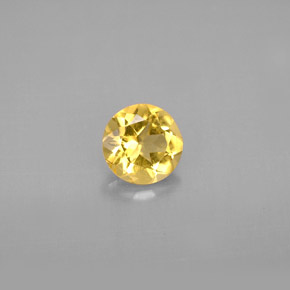 0.73 ct Yellow Golden Beryl Gemstone, Golden Beryl Gem in Round Facet Shape for Sale.