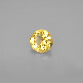 0.73 ct Yellow Golden Beryl Stone, Natural Golden Beryl in Round Facet Shape for Sale