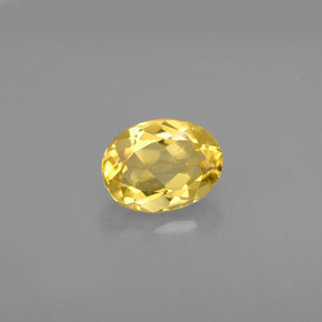 1.11 ct Yellow Golden Beryl Gemstone, Golden Beryl Gem in Oval Facet Shape for Sale.
