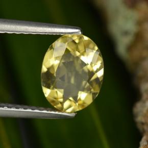 1.22 ct Yellow Golden Beryl Stone, Natural Golden Beryl in Oval Facet Shape for Sale