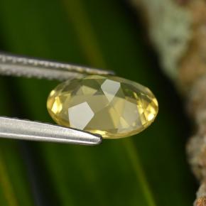 Golden Beryl Gemstone in 8.7 x 6.8 mm Size for Sale, Golden Beryl Stone in Yellow Color